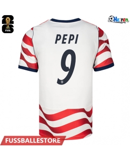 Günstige Vereinigte Staaten Ricardo Pepi #9 Heimtrikot WM 2026 Kurzarm